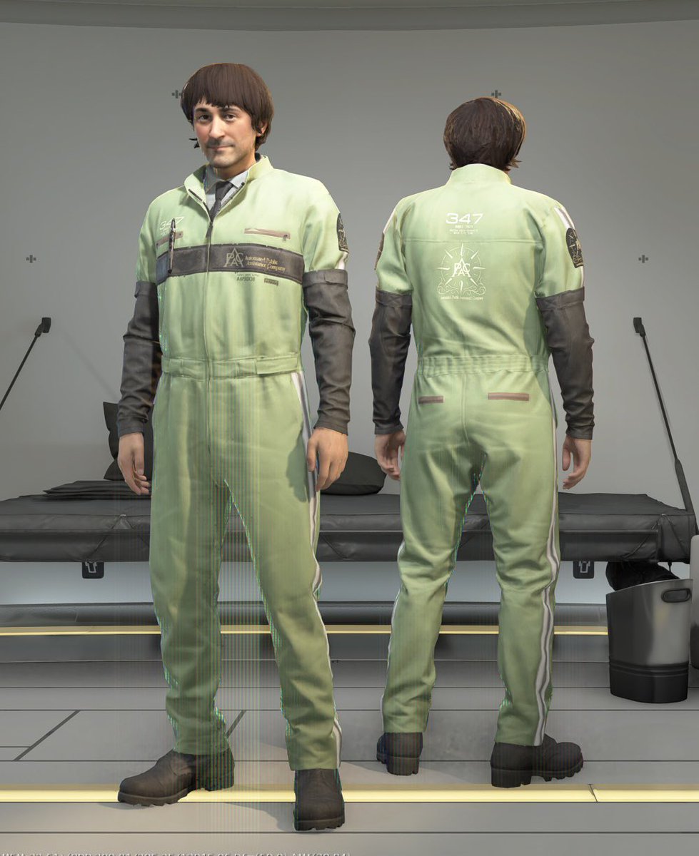 image issus du Twitter de l'Atelier Sentô présentant le personnage de Peter Gates, sur le modèle d'Olivier de l'Atelier Sentô dans Death Stranding 2