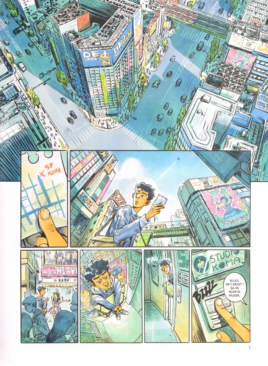 Planche de Tokyo Mystery Café chez Dupuis par l'Atelier Sentô